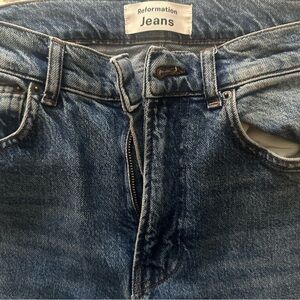 Reformation Blue Straight Leg Jeans